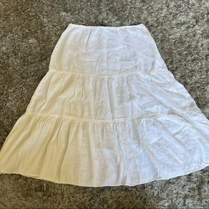 Theory White Linen Skirt Size 2